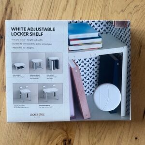 White Adjustable Locker Shelf